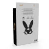 Coquette Chic Desire Vegan Leather Mask with Bunny Ears