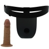 Pretty Love Harness Briefs with Dildo Brown
