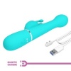 Pretty Love Dejon Rabbit Vibrator 3-in-1 Aqua Green