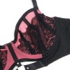 Subblime Pink Lace Mesh Push-up Bra Set L/XL