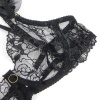 Subblime Lace Bra & Garter Set Black S/M