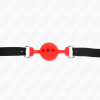 Kink Full Silicone Ball Gag, Size S, 4cm, Red