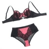Subblime Pink Lace Mesh Push-up Bra Set S/M