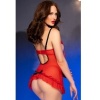 Chilirose Babydoll Red Ruffles Bow S/M