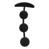 Black&silver - Harry Anal Rosary 3 Silicone Spheres 14 CM