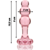 Model 1 Anal Plug Borosilicate Glass Pink 10.5 cm -o- 3 cm