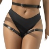 Subblime Leather Waist and Leg Harness Black