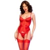 Chilirose CR 4845 Corset Set Red L