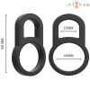 Intense Bobby Double Silicone Penis Ring Black