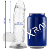 X Ray Clear Dildo With Balls 15.5 CM