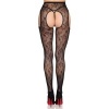 Leg Avenue 1967 Bloom Net Suspender Tights Black