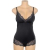 Subblime Black Floral Lace Teddy S/M