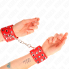 Kink Wrist Restraints with Rivets, Red