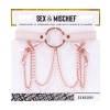 Afbeelding van Sportsheets – S&M Peaches ‘n CreaMe Halsband met Tepelklemmen – Cream