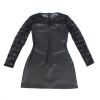 Subblime Black PU Leather Long Sleeve Nightgown S/M