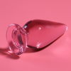 Model 4 Anal Plug Borosilicate Glass Pink 11 cm -o- 5 cm