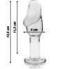 Model 6 Anal Plug Borosilicate Glass Clear 12.5 cm -o- 4 cm