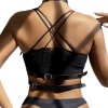 Subblime Leather Ring Chest Harness Black
