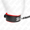 KINK Necklace Red Leather Lace 40-48cm
