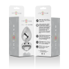 Aluminum Metal Anal Plug White Heart Size M