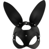 Coquette Chic Desire Vegan Leather Mask with Bunny Ears