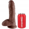 King Cock 8 Brown Balls 20.3 CM