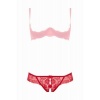 Afbeelding van Christine - Kanten String Met Open Kruisje Marzia - Rood