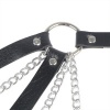 SUBBLIME 953713 Punk Bondage Belt Metal Buckle Black One Size
