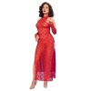 Chilirose CR 4853 Red Lace Dress with Gloves, S/M