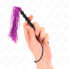Kink Mini Silicone Whip With 6 Purple Beads 26 Cm