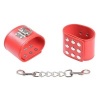 Ohmama Fetish Red Handcuffs Snap Closure