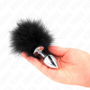 Kink Stainless Steel Anal Plug 11x7cm Feather 11cm