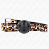 Kink Breathable Ball Gag, Leopard, 4.5cm, 65x2.5cm