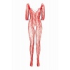 Afbeelding van Christine - Rose Kanten Catsuit Met Open Kruisje