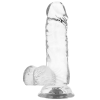 X Ray Clear Dildo With Balls 15.5 CM