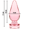 Model 4 Anal Plug Borosilicate Glass Pink 11 cm -o- 5 cm