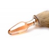 Afbeelding van TAILZ - Fox Tail Anaalplug van Glas - Oranje met Faux Fur Staart