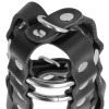 Darkness Leather Chastity Cage with Lock