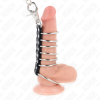 Kink 7 Metal Penis Rings 3.8-5cm With Leather Chain 100cm