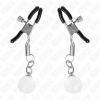 KINK Glass Bead Nipple Clamps Silver 6cm
