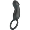 Pretty Love Trae Vibrating Ring with Stimulator Black