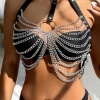 Subblime Leather Chest Harness Big Ring Chains