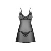 Afbeelding van Obsessive – Euridia Chemise & Tanga – Black