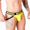 Macho MX25A Yellow Lycra Open-Back Jock XL
