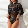 Subblime Leather Full Body Harness Star Shape