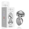 White Heart Aluminum Metal Anal Plug Size S