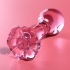Model 2 Anal Plug Borosilicate Glass Pink 11 cm -o- 3.5 cm
