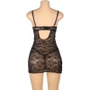 Subblime Lace Babydoll Adjustable Straps Black S/M