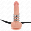 Kink 5 Penis Rings 3.8 Cm to 5 Cm Metal with Leather Belt 112 Cm