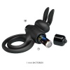 Pretty Love Black Rabbit Vibrator Ring III